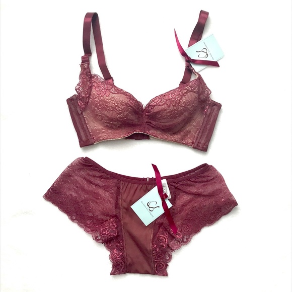 LittleBra Co Burgundy Pushup Francesca Bra 32B NWT - Picture 9 of 10